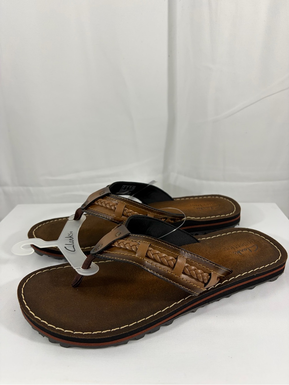 NWT Clarks Women’s Size 8 Brown Braided Sandals - Picture 5 of 8